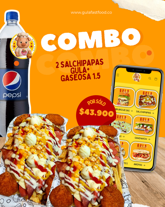 COMBO SALCHIPAPAS GULA